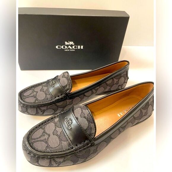 Coach Women's Black Penny Loafers; 
size 7.5 - Picture 1 of 12